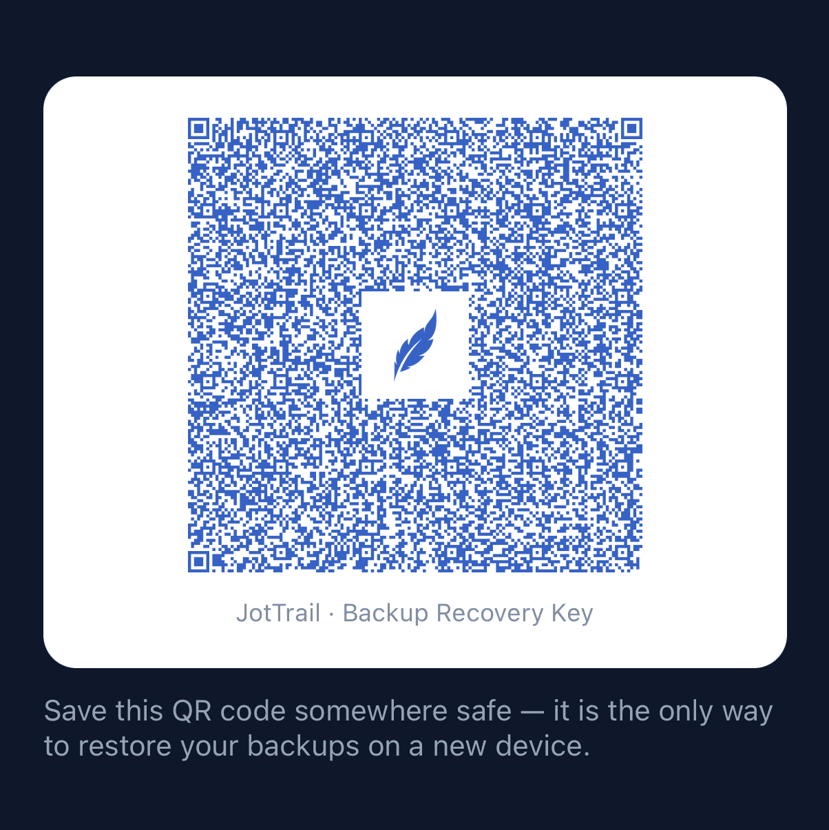 Encrypted Backups. Only You Hold the Key.